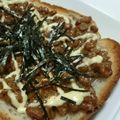 ☆shizu's cooksnap of when they made 和風ピリ辛納豆マヨトースト.