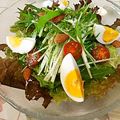 ミラクルぷっちょ's cooksnap of when they made 水菜と茹で卵の☆たっぷりサラダ.