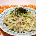 赤い電話's cooksnap of when they made 簡単☆白だしとベーコンの和風焼きうどん.