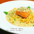 inyako's cooksnap of when they made 鮭のクリームソース・パスタ.