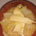 花゜pannaパンナ's cooksnap of when they made 具だくさん玉ねぎ＆エレンギ＆大根味噌汁❗.