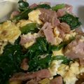 舞鶴JAMBO's cooksnap of when they made ハムと卵とほうれん草の三人輿☺.