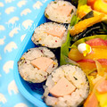 YUH♡ママ's cooksnap of when they made おさかなソーセージ★細巻き.