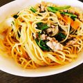 ○ましゅまろ○'s cooksnap of when they made 和風だけどイタリアントリコロールなパスタ.