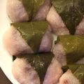 おねこさまばんざい's cooksnap of when they made レンジで和菓子●もち米で道明寺粉　桜餅.