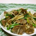 赤い電話's cooksnap of when they made 砂肝のもやしニラ炒め.
