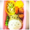 みちゃきち☆'s cooksnap of when they made キャラ弁トトロおにぎり☆まっくろくろすけ.