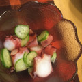 morio28's cooksnap of when they made きゅうりと蛸の酢の物.