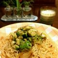 越後のさくらもち's cooksnap of when they made アボカドわさびポン酢の醤油パスタ♪.