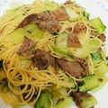 fukudoru's cooksnap of when they made 鶏肉とチンゲン菜で中華風ペペロンチーノ♪.