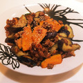 よちシバ's cooksnap of when they made カボチャ と ナス の 肉そぼろ炒め.