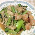 チリぬん's cooksnap of when they made 病みつき♪ 海老と小松菜のエスニック炒め.