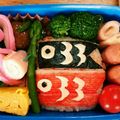 にこにこモモッチ's cooksnap of when they made こどもの日キャラ弁☆鯉のぼりおにぎり.