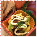 nakamucchi's cooksnap of when they made ✽なんちゃってお好み焼♬お弁当に✽.