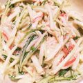 あずもこ♡'s cooksnap of when they made 大根と水菜とかにかまのマヨポンサラダ.