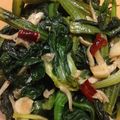 クックMU3THU☆'s cooksnap of when they made 小松菜とちりめんじゃこのピリ辛炒め.