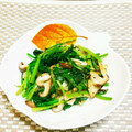 ﾁｲﾁｬﾝﾏﾏ's cooksnap of when they made ほうれん草としいたけのマジックソルト炒め.