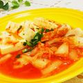 旦那は皿洗い's cooksnap of when they made あと一品！キムチ豆腐ちくわ煮.