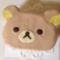 kyaorinn's cooksnap of when they made ☆リラックマ・フェイス☆のキャラケーキ.
