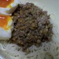 かとすけ's cooksnap of when they made 焼肉のタレで簡単☆納豆肉味噌ソーメン☆.