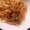 なち1225sd's cooksnap of when they made にんにくがきいたひき肉と玉ねぎのパスタ☆.
