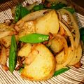 kazyue's cooksnap of when they made ☆スナップえんどうと新じゃが炒め☆.