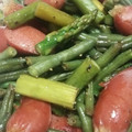 あおれんしゃー's cooksnap of when they made アスパラとしめじのバターしょうゆ炒め.