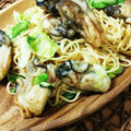 もみにゃω's cooksnap of when they made 牡蠣とニラの塩麹焼きそば.