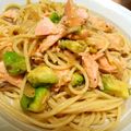 アイイチロウ☆'s cooksnap of when they made 鮭とアボカドの和風パスタ.