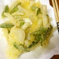 明日も晴れ's cooksnap of when they made 新玉ねぎとスナップエンドウのかき揚げ.