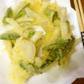 明日も晴れ's cooksnap of when they made 新玉ねぎとスナップエンドウのかき揚げ.
