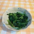 オレンジリング's cooksnap of when they made ◇簡単◇ごま風味の小松菜おひたし.