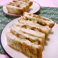 赤い電話's cooksnap of when they made 唐揚げのホットサンド.