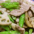 Rick_t's cooksnap of when they made 蓮根と豚バラの甘辛炒め.