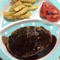 マーブルとラン's cooksnap of when they made タケノコごろごろハンバーグ♪.