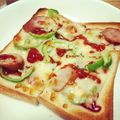 madara1229's cooksnap of when they made 食パンで節約☆簡単☆パーティーピザ.