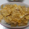 ひーちゃんとロビン's cooksnap of when they made ＊じゃがいもゴロゴロ我が家の簡単親子丼＊.