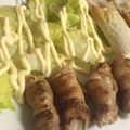 み1046sa's cooksnap of when they made 豚バラのマヨ巻き.