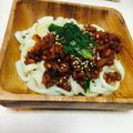 komugiko4's cooksnap of when they made 焦がし納豆とたくあんの冷やしうどん.