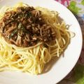 ＊marble＊'s cooksnap of when they made なめたけとバターが決め手♪納豆パスタ♪.