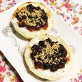 なつき☆ミ's cooksnap of when they made 丸いパンを半分で食べる時☆グラつき防止.