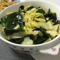 クックWWKQH2☆'s cooksnap of when they made ワカメとキャベツの簡単サラダ.