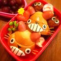 さくちゃ。's cooksnap of when they made キャラ弁★ロールパンでトトロ弁当.
