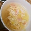 uzurin's cooksnap of when they made ☆白だしでふんわり卵とカニキャベスープ☆.