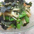 ひいちい's cooksnap of when they made モロッコインゲンとエノキの海苔豆板醤あえ.