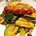 あきりちゃん's cooksnap of when they made ささみとキノコとズッキーニのオイマヨ炒め.