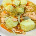 珊瑚の花's cooksnap of when they made 作り置きから→　塩鮭と野菜の餡かけ豆腐.