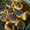 ☆ぁやや☆'s cooksnap of when they made 温泉卵のせ❤磯辺焼き風の甘辛つくね丼♪.