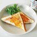 からあげパーティー's cooksnap of when they made 朝ごはん＊ハムエッグトースト＊.