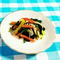 SP♪'s cooksnap of when they made カニカマと不断草のwasabi 和え.